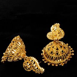 Manikya Dome Shaped Jhumkas Earrings-2