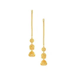 MEMOIR Gold-Plated Artificial Beaded Dome Shaped Jhumkas-7