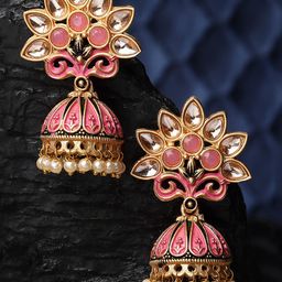 KARATCART Contemporary Jhumkas Earrings-52