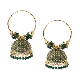 Keviv Gold-Plated Kundan Classic Jhumkas-image-55