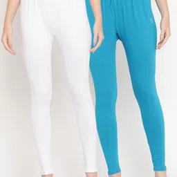 TAG 7 Women Pack Of 2 Solid Ankle-Length Leggings-picture-16