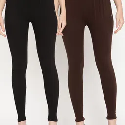 TAG 7 Women Pack Of 2 Solid Ankle-Length Leggings-picture-12