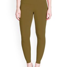 LYRA Women Olive Green Solid Ankle-Length Leggings-image-72