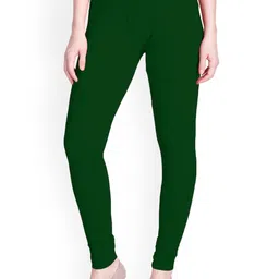 LYRA Women Green Solid Churidhar-Length Leggings-picture-50