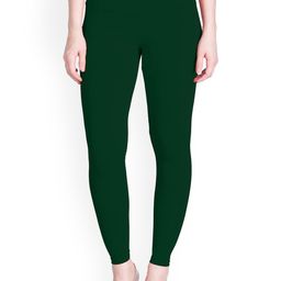LYRA Women Green Solid Ankle Length Leggings-picture-57