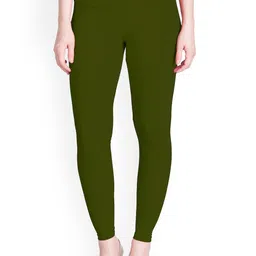 LYRA Women Green Solid Ankle-Length Leggings-picture-28