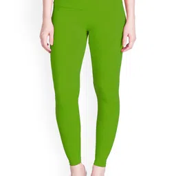 LYRA Women Green Solid Ankle-Length Leggings-image-99
