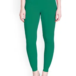 LYRA Women Green Solid Ankle-Length Leggings-image-66