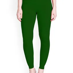 LYRA Women Green Solid Ankle-Length Leggings-image-85