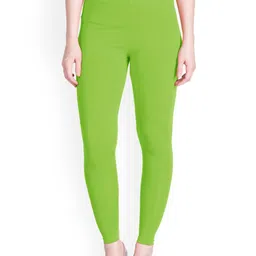 LYRA Women Green Solid Ankle-Length Leggings-image-61