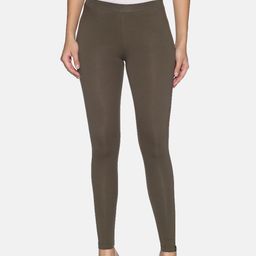 TWIN BIRDS Women Olive Green Solid Ankle-Length Leggings-picture-40