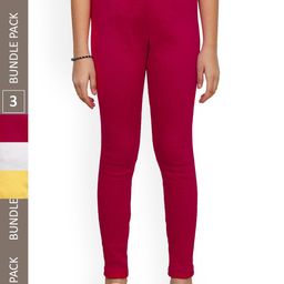 IndiWeaves Girls Pack Of 3 Ankle Length Warm Leggings-picture-17