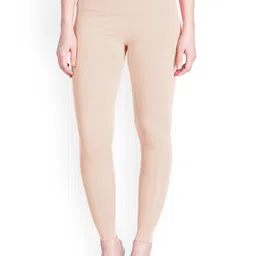 LYRA Women Beige Solid Ankle-Length Leggings-image-105