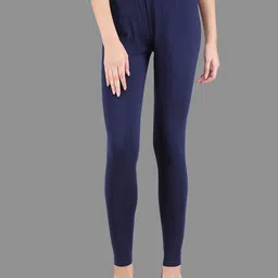 SPIFFY Women Blue Solid Ankle-Length Leggings-picture-47