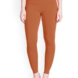 LYRA Women Brown Solid Ankle-Length Leggings-image-51