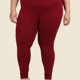 TWIN BIRDS Plus Size Women Super Stretch Viscose Churidar Length Leggings-image-5