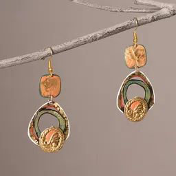 AAKRITI ART CREATIONS Brass-Plated Classic Drop Earrings-35