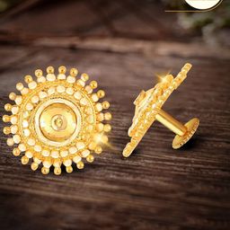 Vighnaharta Gold-Plated Floral Studs Earrings-image-75