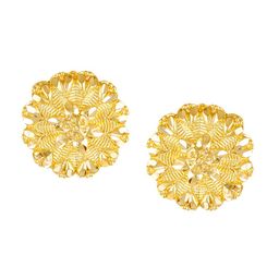 Vighnaharta Gold-Plated Circular Studs Earrings-41