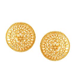 Vighnaharta Gold-Plated Floral Studs Earrings-33