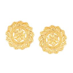 Vighnaharta Set of 3 Gold-Plated Studs Earrings-10