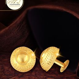 Vighnaharta Gold Plated Circular Studs Earrings-51