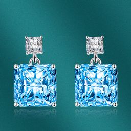Designs & You Silver-Plated Square Drop Earrings-3