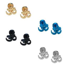 MEENAZ Men Set Of 4 Silver-Plated Studs Earrings-5