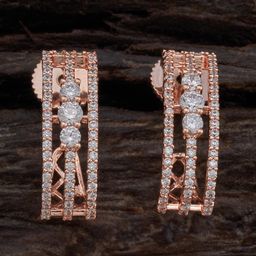 Kushal's Fashion Jewellery Rose Gold-Plated Circular Studs Earrings-8