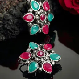 PANASH Floral Shaped Stud Earrings-17