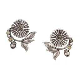 EL REGALO Oxidised Contemporary Drop Earrings-32