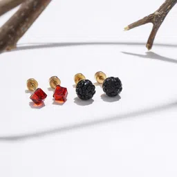 EL REGALO Set Of 2 Artificial Stones Contemporary Stud Earrings-image-2