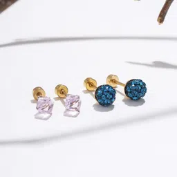 EL REGALO Pack of 2 Contemporary Studs Earrings-image-66