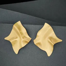 ATIBELLE Gold-Plated Contemporary Drop Earrings-10