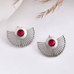 DASTOOR Silver-Plated Contemporary Drop Earrings-10
