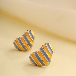 Priyaasi Gold-Plated Heart Shaped Studs-40