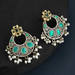 Fabindia Artificial Stones and Beads Studs Earrings-24