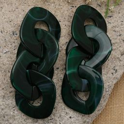 Celena Cole By YouBella Women Green Contemporary Drop Earrings-image-2