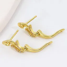MYKI Gold-Plated Contemporary Studs Earrings-image-68
