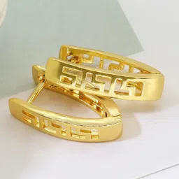 MYKI Gold-Plated Stainless Steel Contemporary Studs Earrings-11