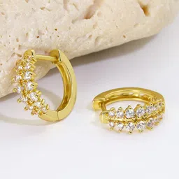 MYKI Gold-Plated Contemporary Studs Earrings-87
