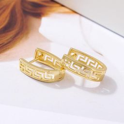 MYKI Gold-Plated Contemporary Hoop Earrings-10