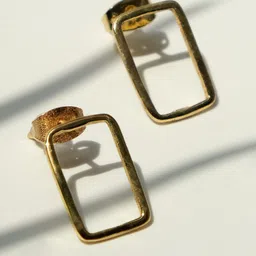 XPNSV Gold-Plated Contemporary Studs Earrings-20