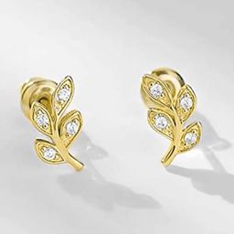 Peora Gold-Plated Contemporary Studs Earrings-4