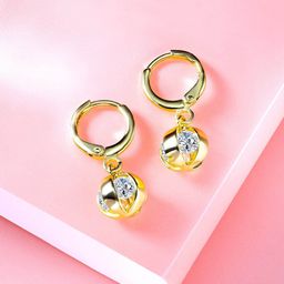 Peora Gold-Plated Contemporary Studs Earrings-6