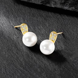 Peora Gold-Plated Contemporary Studs Earrings-5