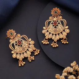 Jazz and Sizzle Gold-Plated Contemporary Studs Earrings-97