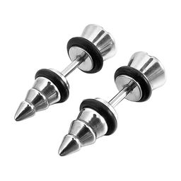 VIEN Silver-Plated Circular Studs Earrings-7