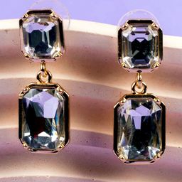 Jewelz Gold-Plated Contemporary Drop Earrings-image-46