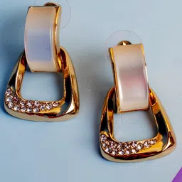 Jewelz Gold-Plated Contemporary Studs Earrings-15